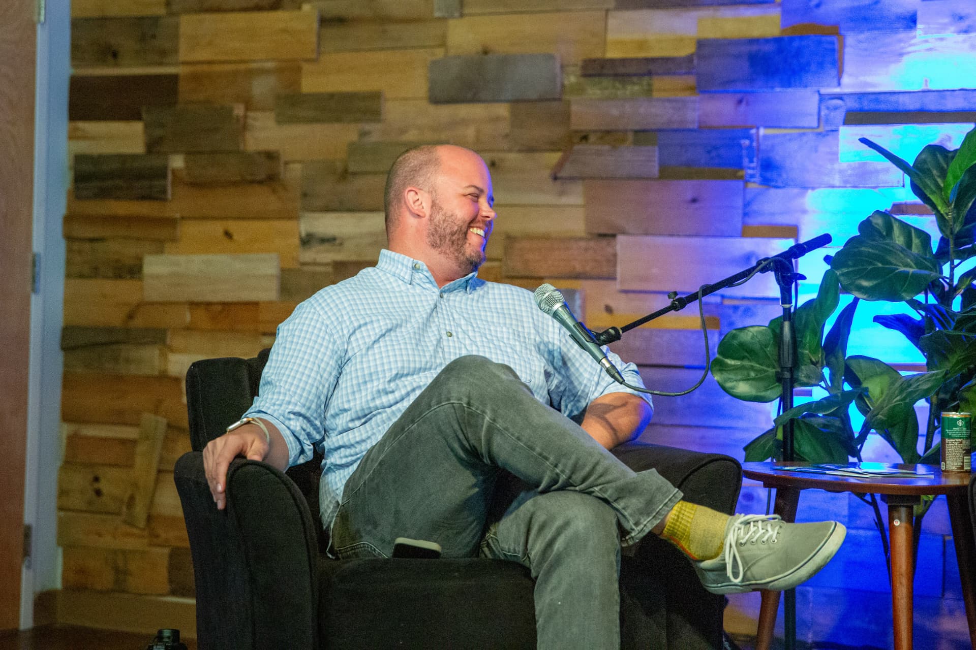 Zach Olson in the Disciple Standard studio