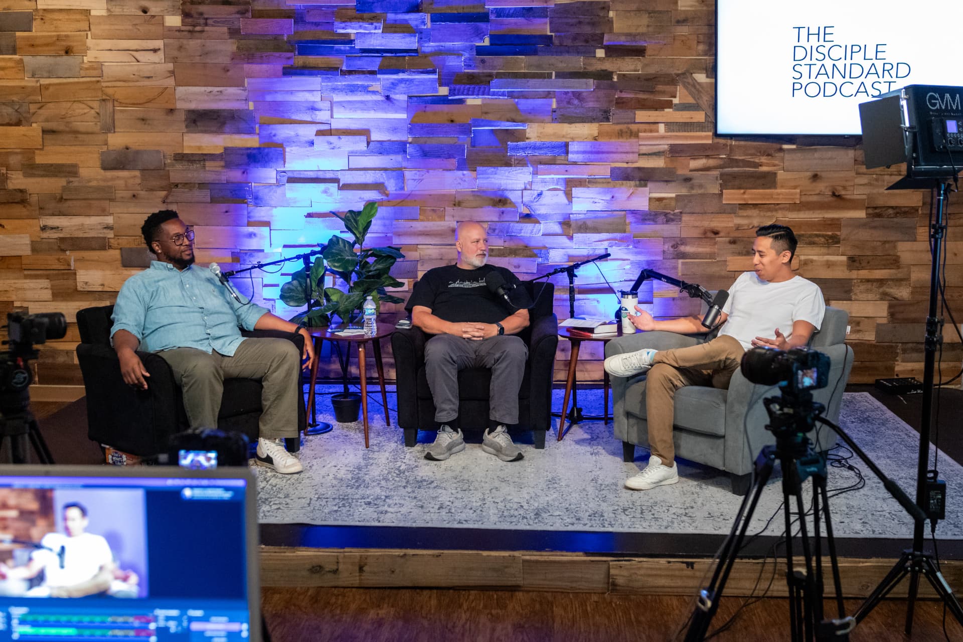 Behind the scenes at the Disciple Standard podcast studio