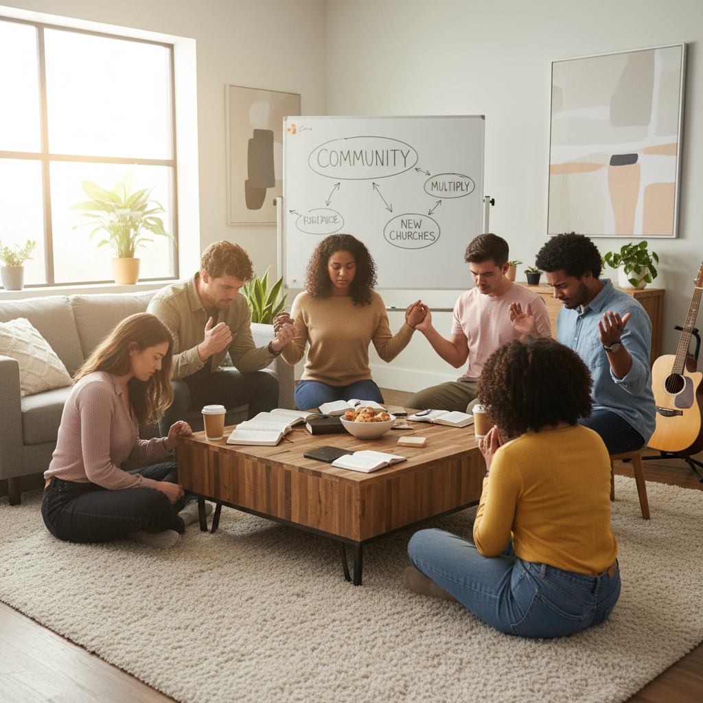 Modern church planting team gathering